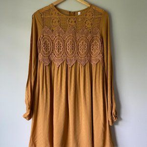 XHILARATION/TARGET Lace Front Boho Dress